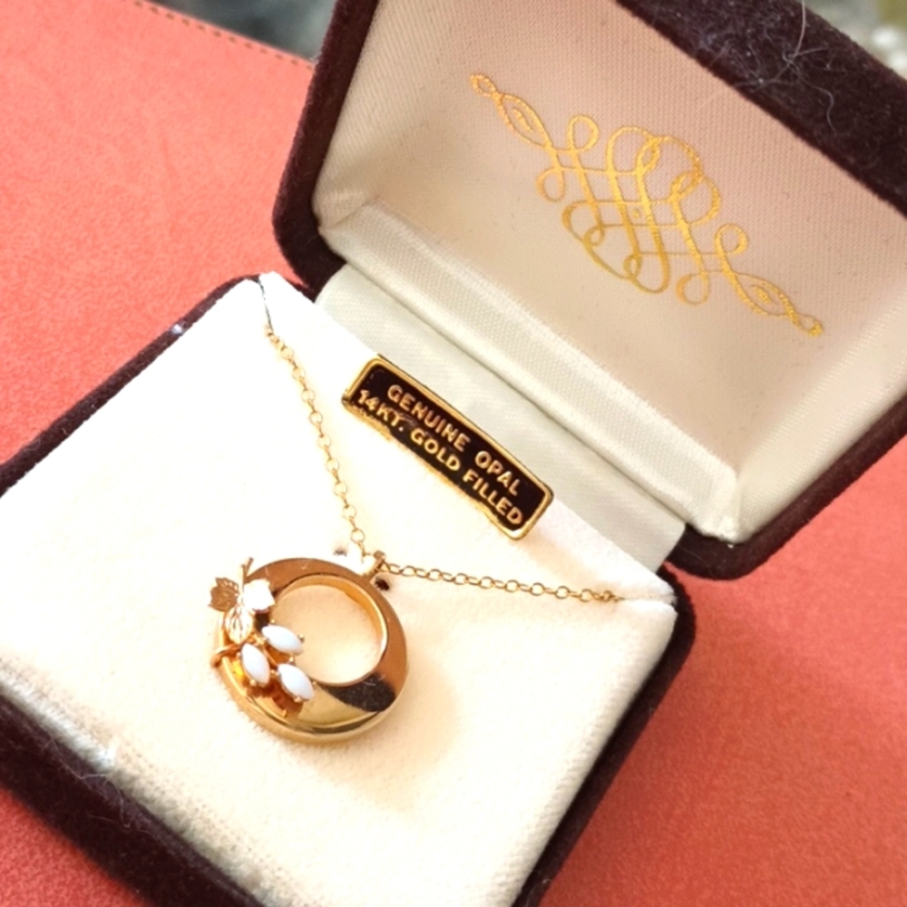 14KT Gold Filled Opal Necklace